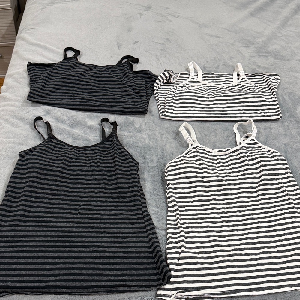 4 pack nursing tanks with built in bra